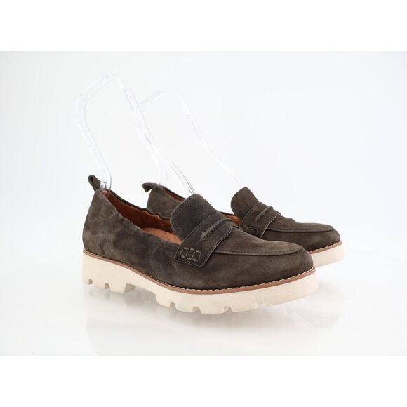 Vionic Cynthia II Loafers Womens Size 7 Green Suede Leather Wedge Slip On Shoes - Picture 2 of 15